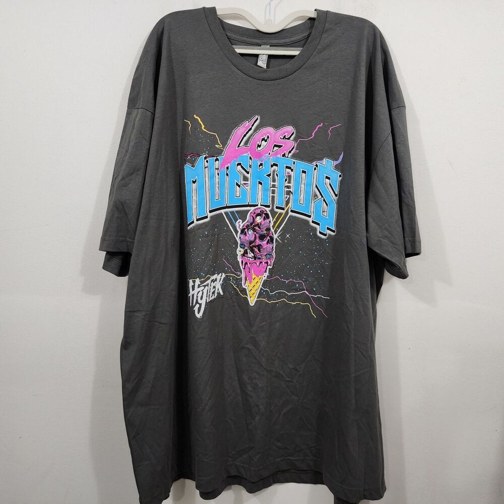 Hytek Los Muertos Dark Gray Graphic Tee T-shirt Short Sleeve Mens 3X